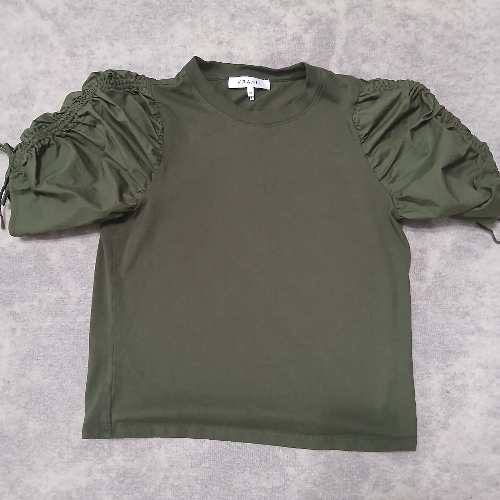 FRAME NWOT army green top